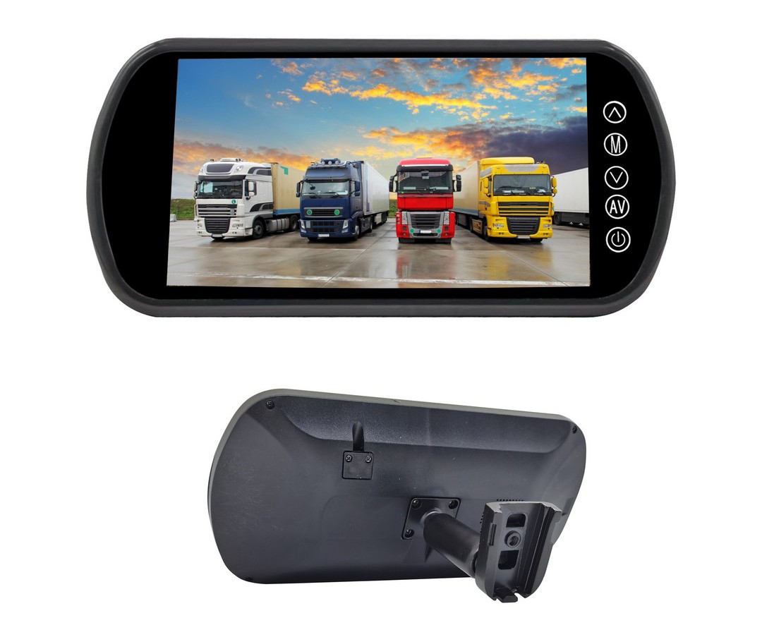 Màn hình gương chiếu hậu ô tô LCD 7″ 2 camera AHD kèm giá đỡ + điều khiển từ xa